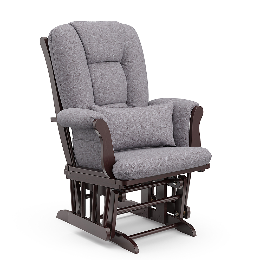 Storkcraft Tuscany Glider and Ottoman Espresso Gray Swirl 06554