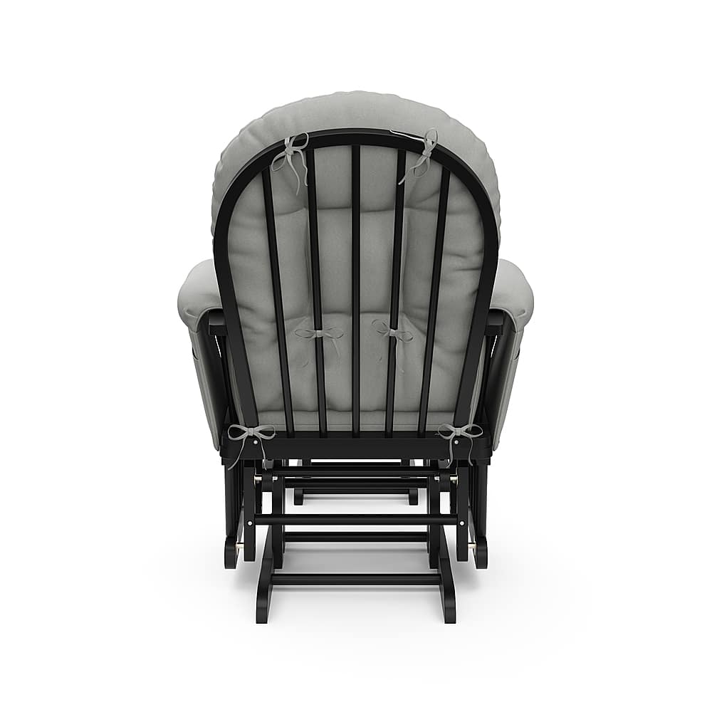 Black glider cheap rocker with ottoman