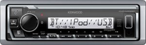 Kenwood - Bluetooth Digital Media (DM) Marine Receiver with Satellite Radio-Ready - Silver - Front_Zoom
