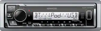 Front. Kenwood - Bluetooth Digital Media (DM) Marine Receiver with Satellite Radio-Ready - Silver.