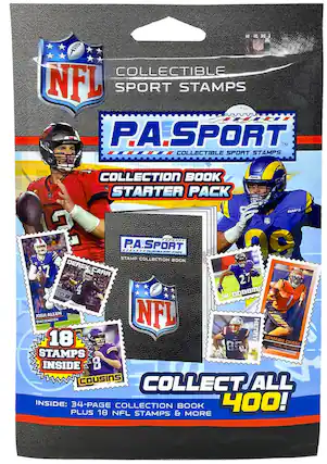 Front. P.A. Sport - Collectible Sport Stamps NFL Collection Book Pack - Styles May Vary.