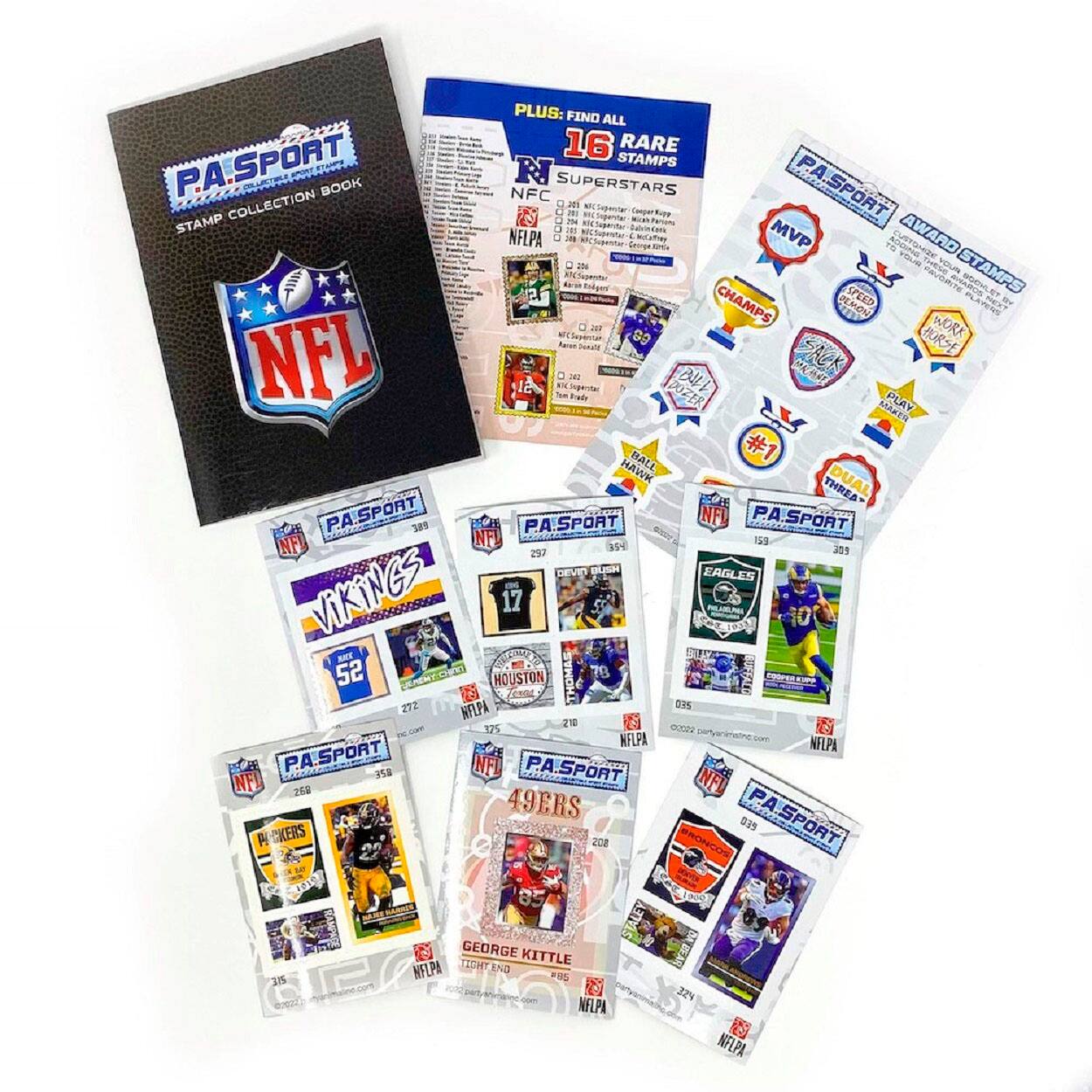 Alt View 11. P.A. Sport - Collectible Sport Stamps NFL Collection Book Pack - Styles May Vary.