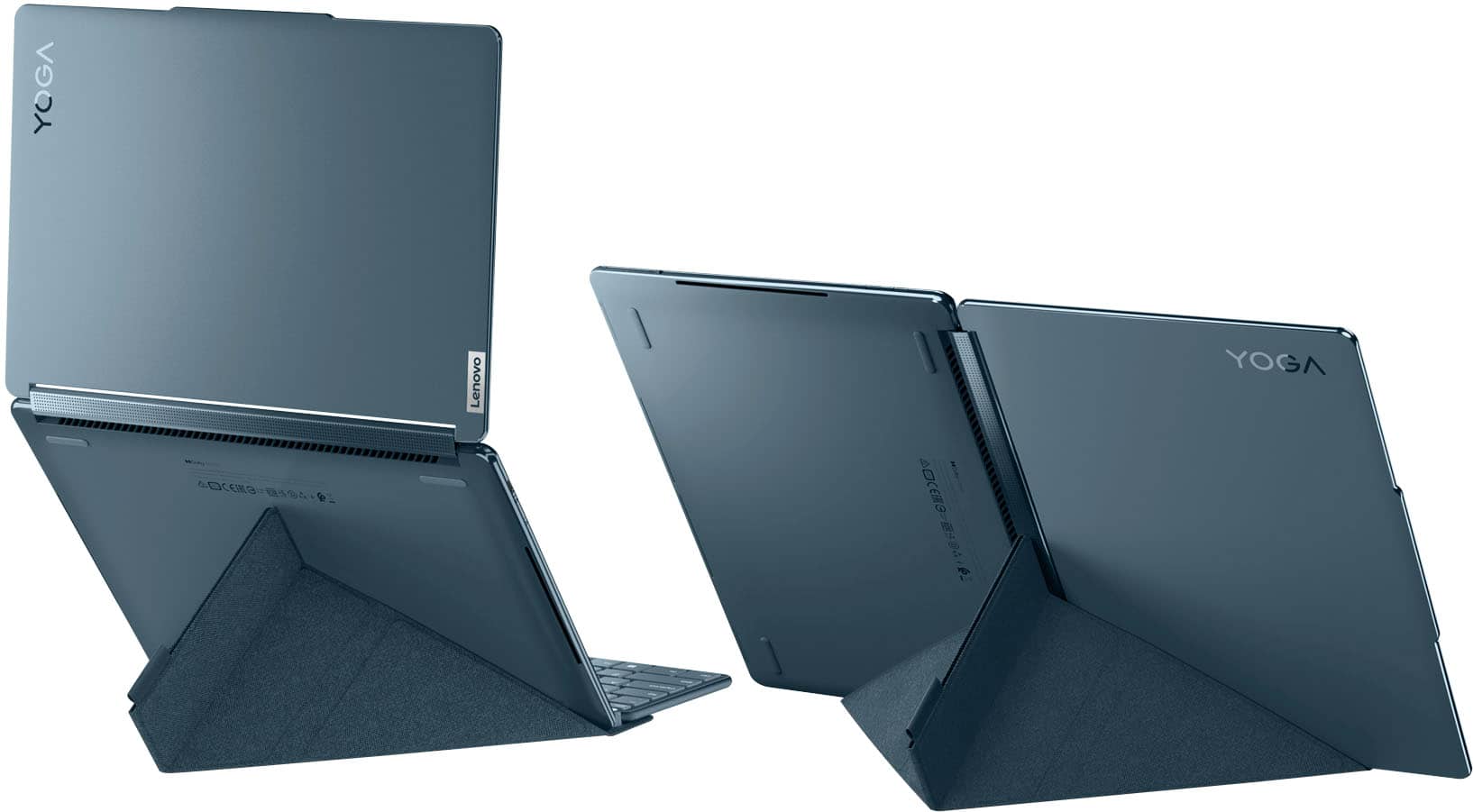 Alt View 4. Lenovo - Yoga Book 9i 2-in-1 13.3" 2.8K Dual Screen OLED Touchscreen Laptop - Intel Core i7-1355U with 16GB Memory - 512GB SSD - Tidal Teal.