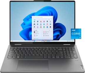 Lenovo - Yoga 7i 16" WUXGA 2 in 1 Touch-Screen Laptop - Intel Core i5-1335U - 8GB Memory - 512GB SSD - Storm Grey - Front_Zoom