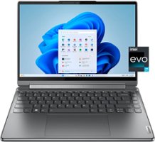 Lenovo - Yoga 9i 14" 4KK OLED Touch 2-in-1 Laptop with Pen - Intel Evo Platform - Core i7-1360P - 16GB Memory - 1TB SSD - Storm Grey - Front_Zoom