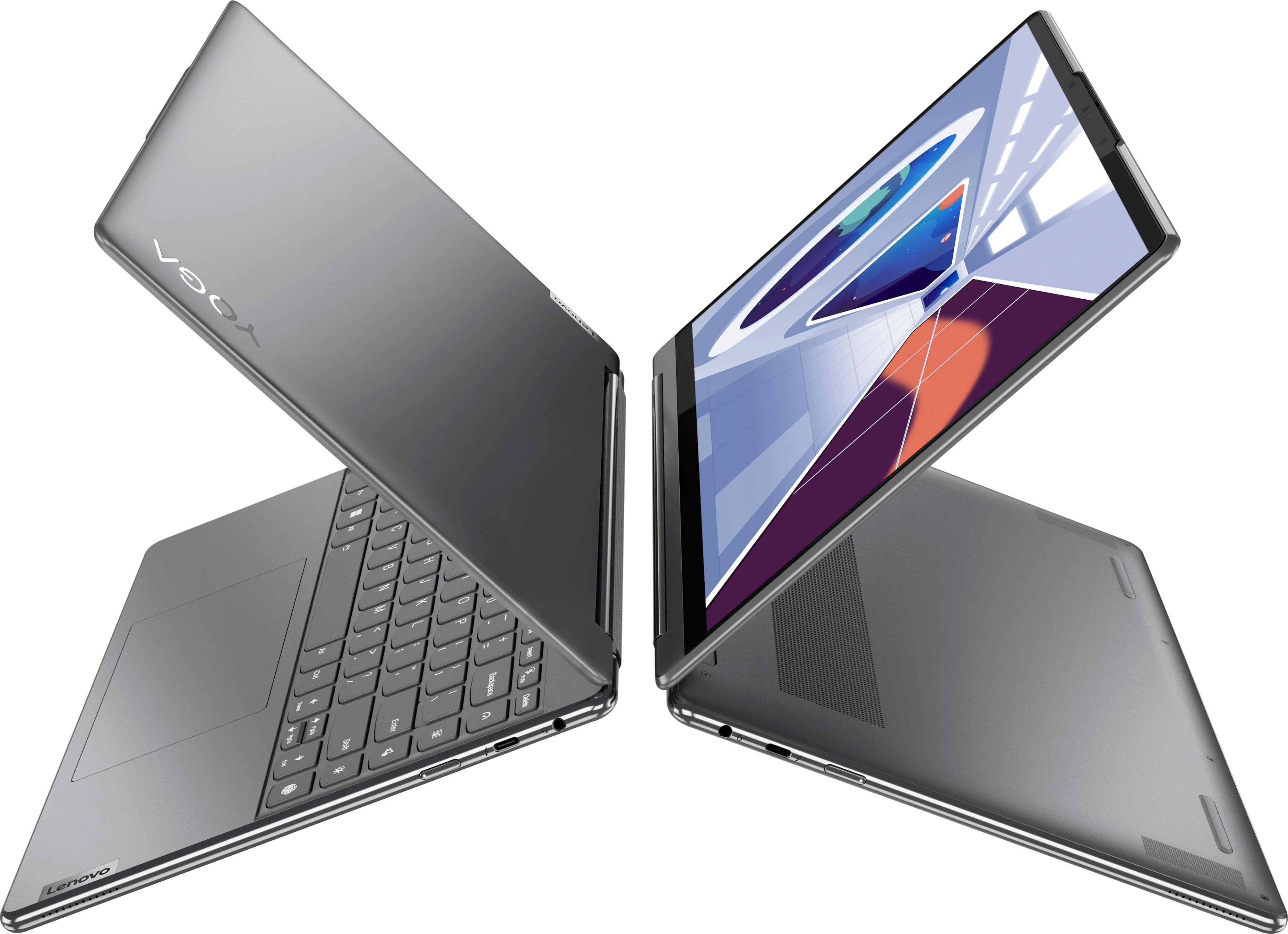 Alt View 11. Lenovo - Yoga 9i 2-in-1 14" 4K OLED Touchscreen Laptop with Pen - Intel Evo Platform - Core i7-1360P with 16GB Memory - 1TB SSD - Storm Grey.