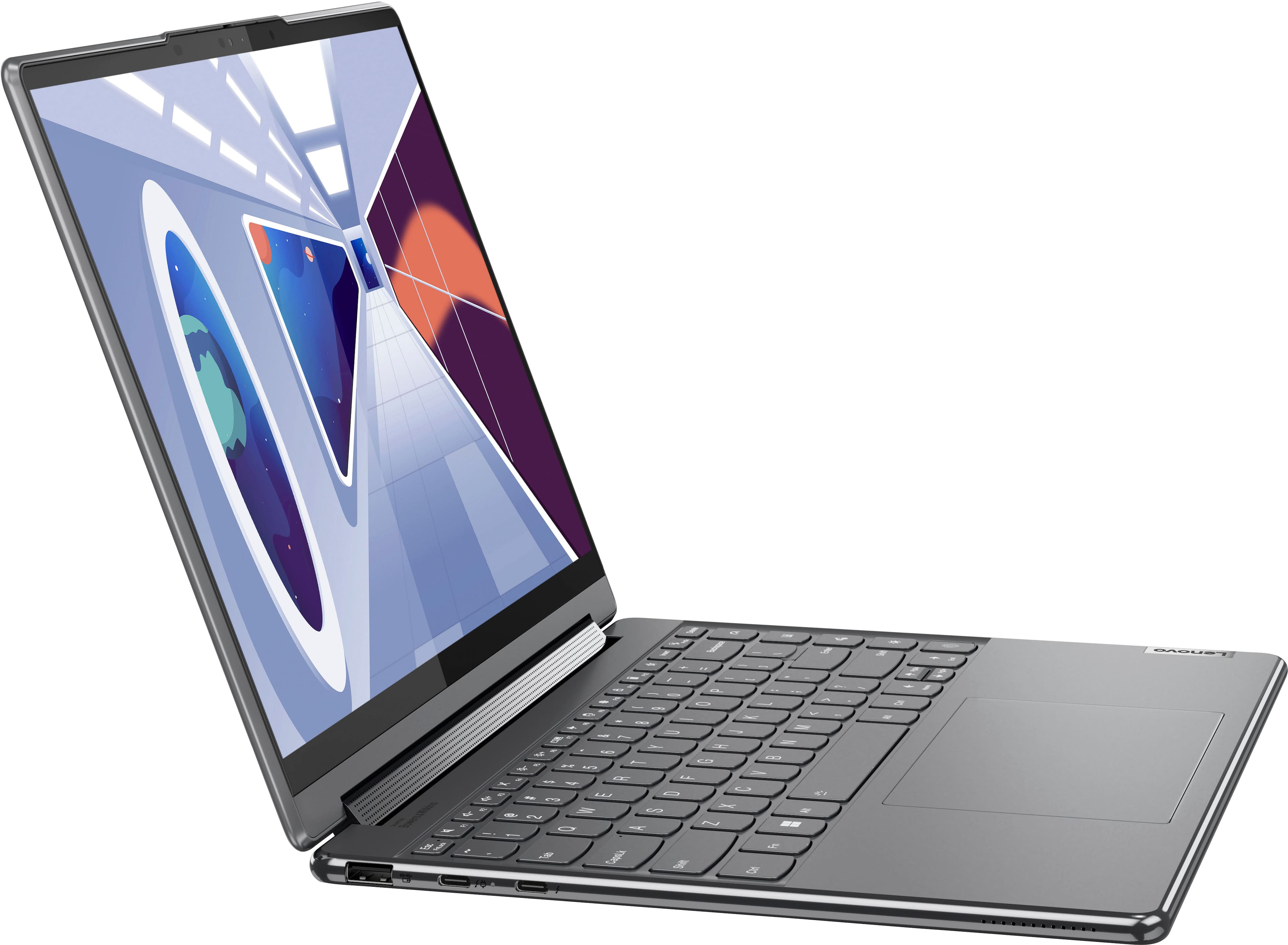 Alt View 16. Lenovo - Yoga 9i 2-in-1 14" 4K OLED Touchscreen Laptop with Pen - Intel Evo Platform - Core i7-1360P with 16GB Memory - 1TB SSD - Storm Grey.