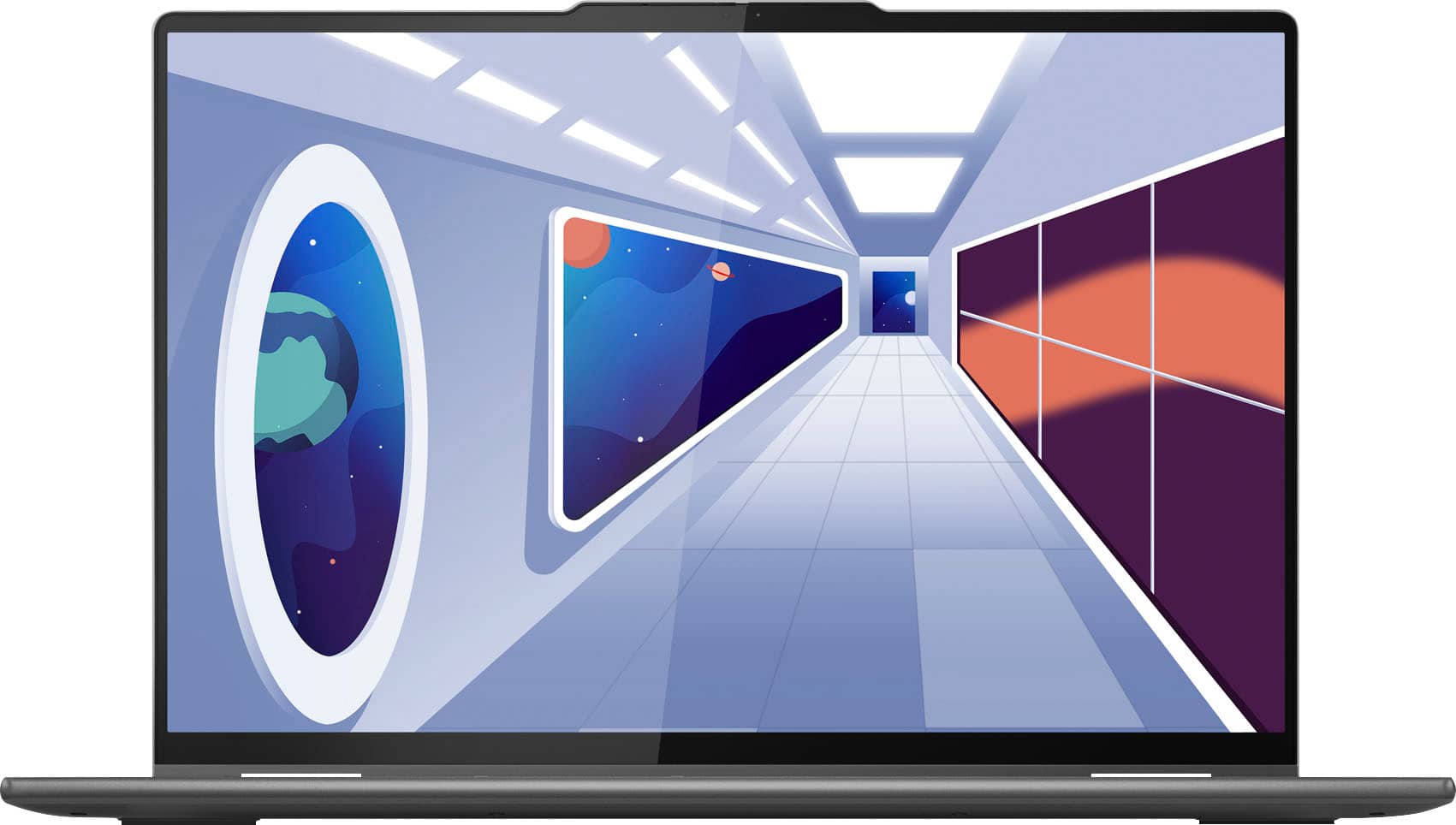 Alt View 3. Lenovo - Yoga 7i 16" WUXGA 2 in 1 Touch-Screen Laptop - Intel Core i7-1355U - 16GB Memory - 512GB SSD - Storm Grey.