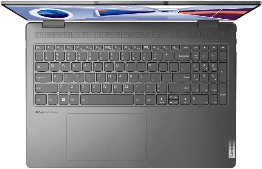 Alt View 4. Lenovo - Yoga 7i 16" WUXGA 2 in 1 Touch-Screen Laptop - Intel Core i7-1355U - 16GB Memory - 512GB SSD - Storm Grey.