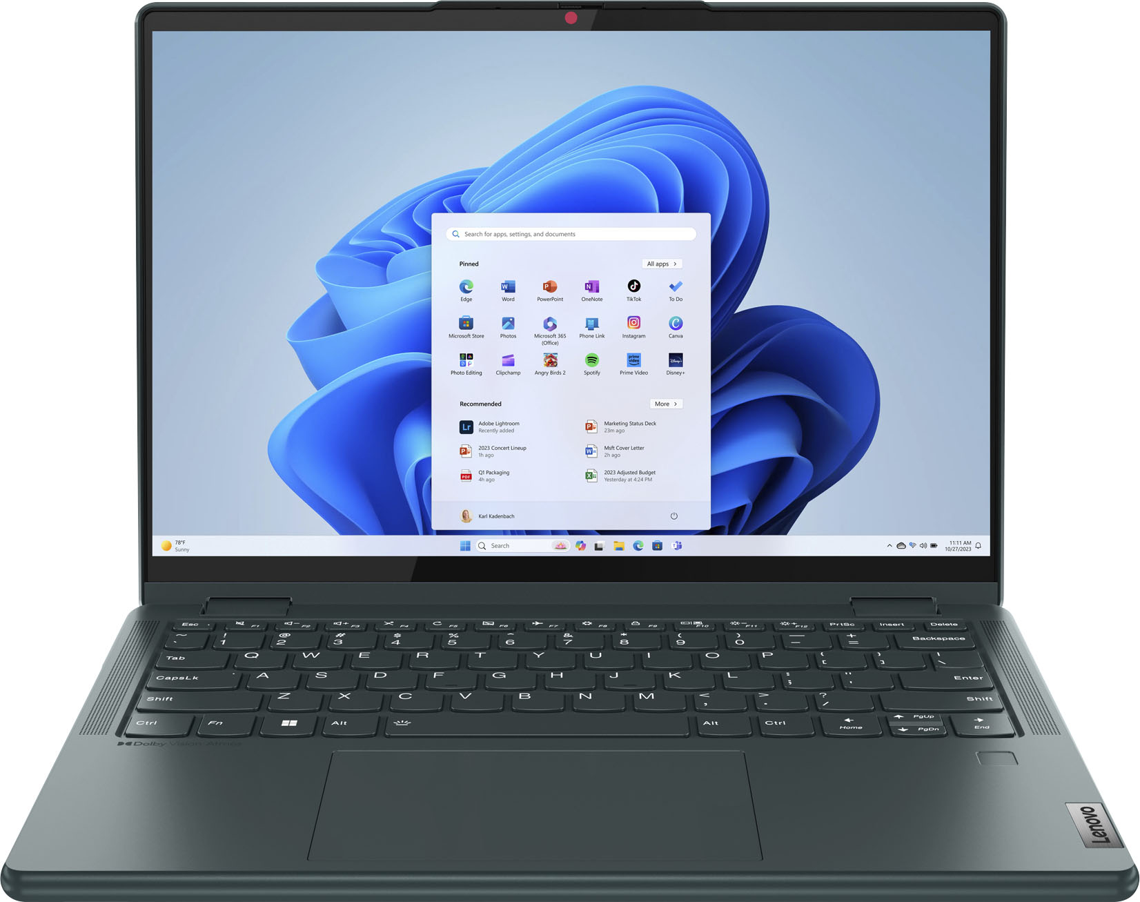 Lenovo – Yoga 6 2-in-1 13.3″ WUXGA (1920 x 1200) Touch Laptop -Ryzen 7 7730U with 16GB Memory – 512GB SSD – Dark Teal