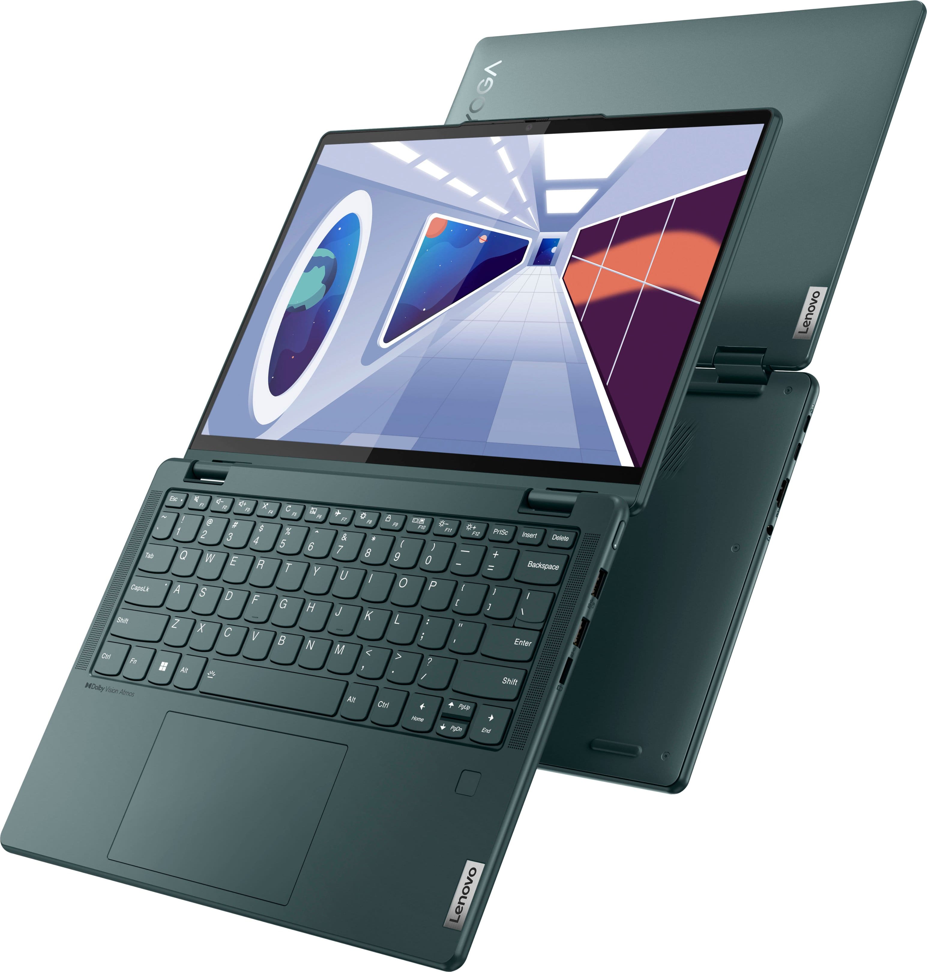 Alt View 18. Lenovo - Yoga 6 2-in-1 13.3" WUXGA (1920 x 1200) Touch Laptop -Ryzen 7 7730U with 16GB Memory - 512GB SSD - Dark Teal.