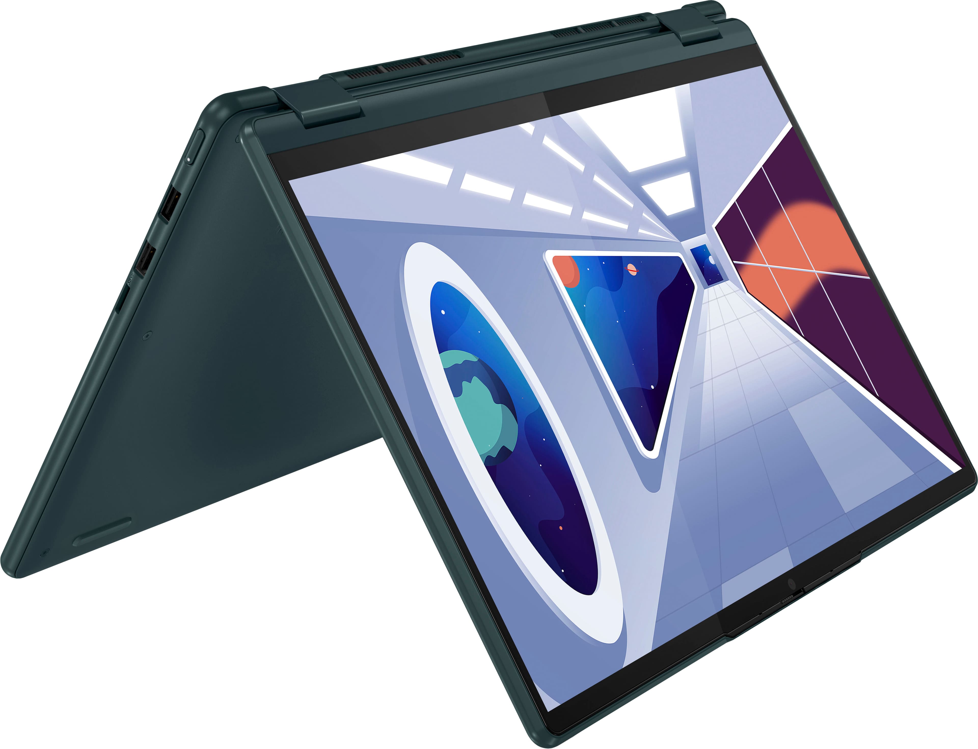 Alt View 1. Lenovo - Yoga 6 2-in-1 13.3" WUXGA (1920 x 1200) Touch Laptop -Ryzen 7 7730U with 16GB Memory - 512GB SSD - Dark Teal.