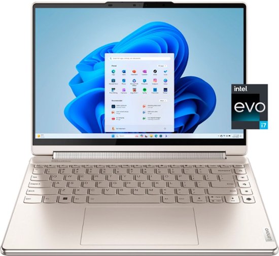 Front Zoom. Lenovo - Yoga 9i 2-in-1 14" 2.8K OLED Touch Laptop with Pen - Intel Evo Platform - Core i7-1360P with 16GB Memory - 512GB SSD - Oatmeal.