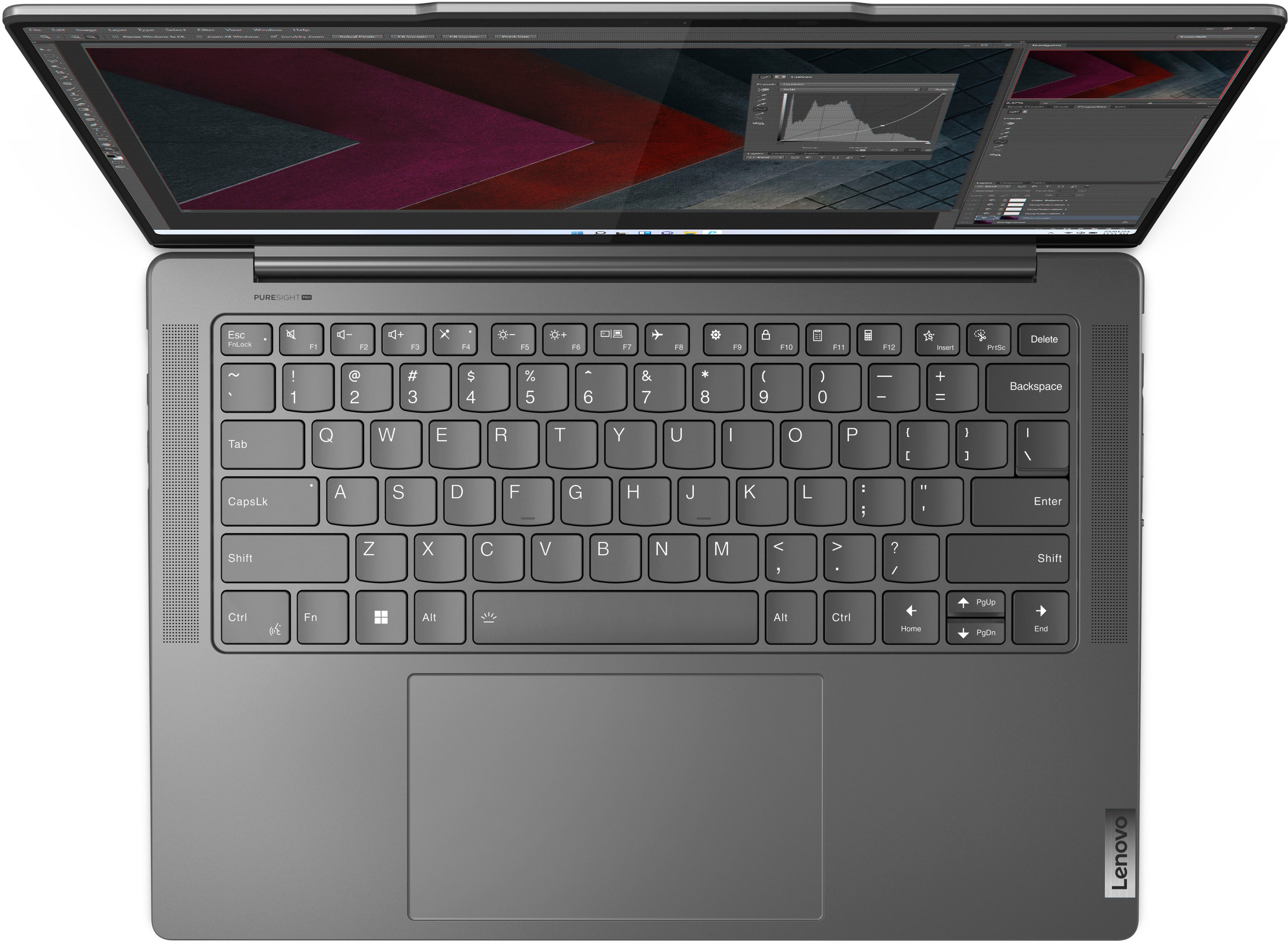 Lenovo - Slim Pro 7 14" 90Hz 2.5K Touch-Screen Laptop -AMD Ryzen 7 7735HS - NVIDIA GeForce RTX 3050 with 16GB Memory - 512GB SSD - Storm Grey