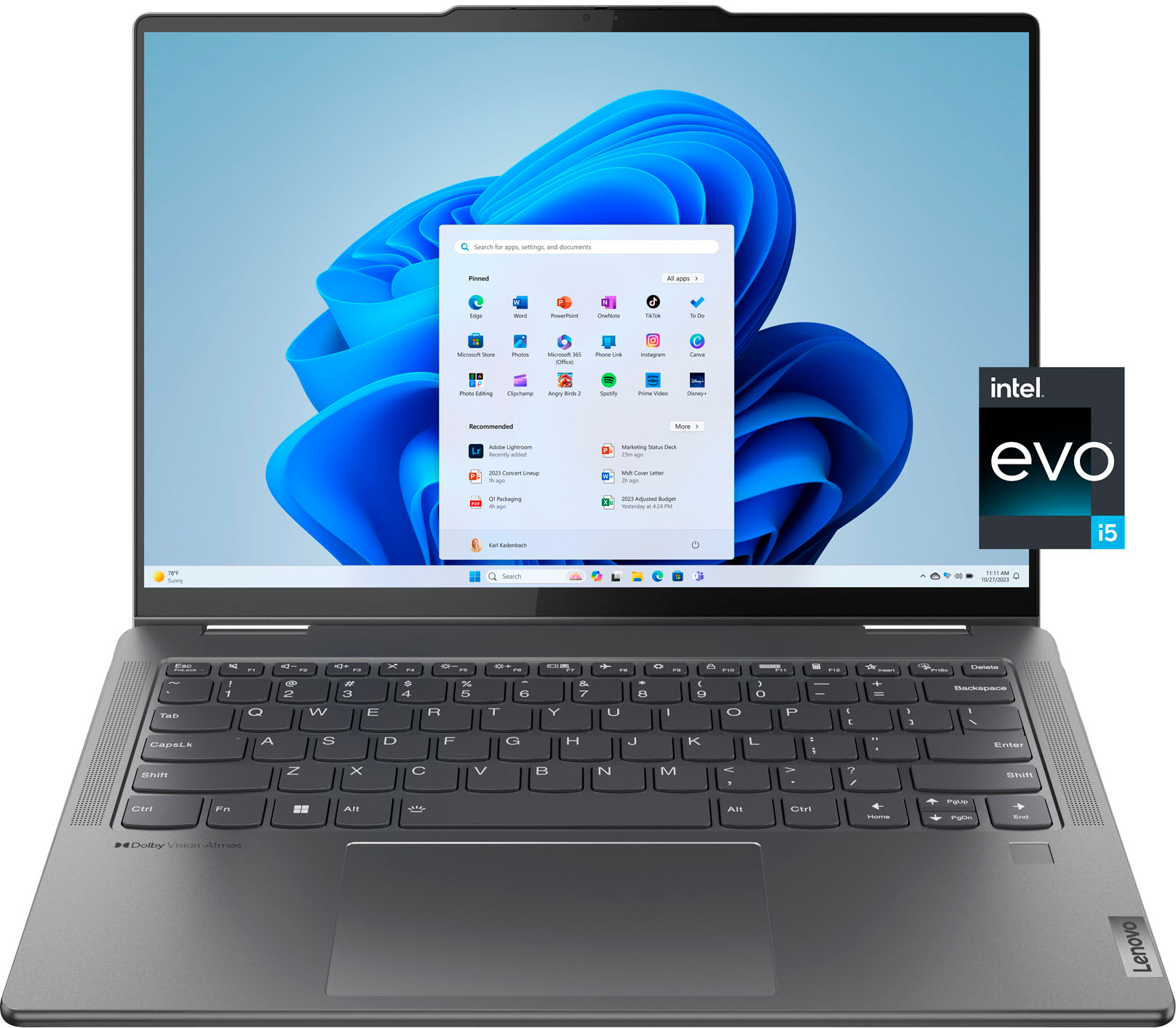 Lenovo Yoga 7i 2-in-1 14" 2.2K Laptop Evo Platform Intel Core i5-1335U with 8GB Memory 512GB SSD Storm Grey 82YL0006US - Best Buy