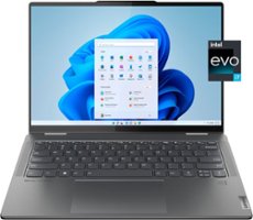 Lenovo - Yoga 7i 2-in-1 14" 2.2K Laptop - Intel Evo Platform - Intel Core i7-1355U with 16GB Memory - 512GB SSD - Storm Grey - Front_Zoom