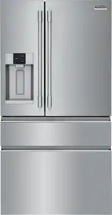 Frigidaire - Professional 21.4 Cu. Ft. 4-Door French Door Counter-Depth Refrigerator with Dual Ice Maker - Smudge Proof Stainless Steel