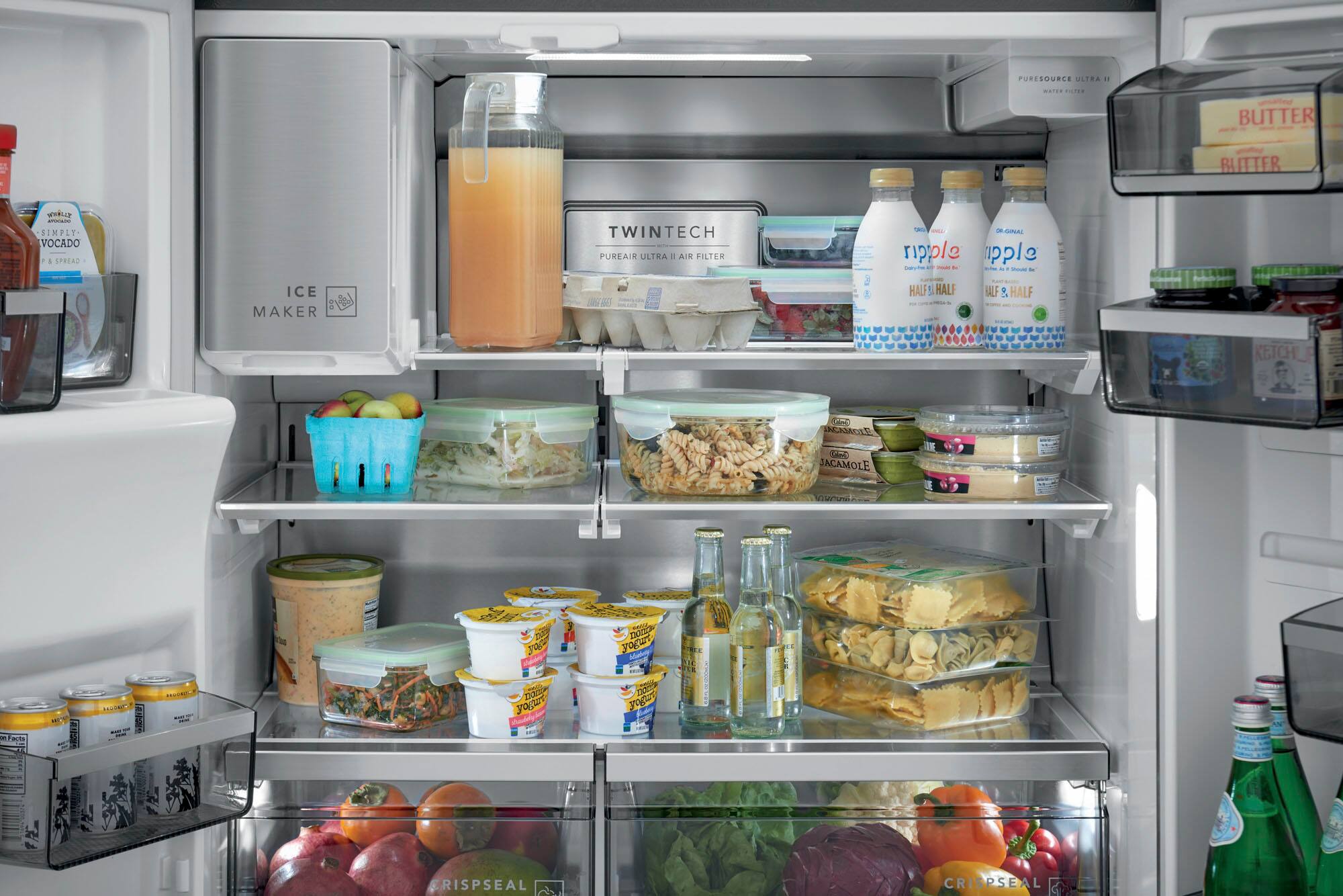 Alt View 11. Frigidaire - Professional 21.4 Cu. Ft. 4-Door French Door Counter-Depth Refrigerator - Stainless Steel.