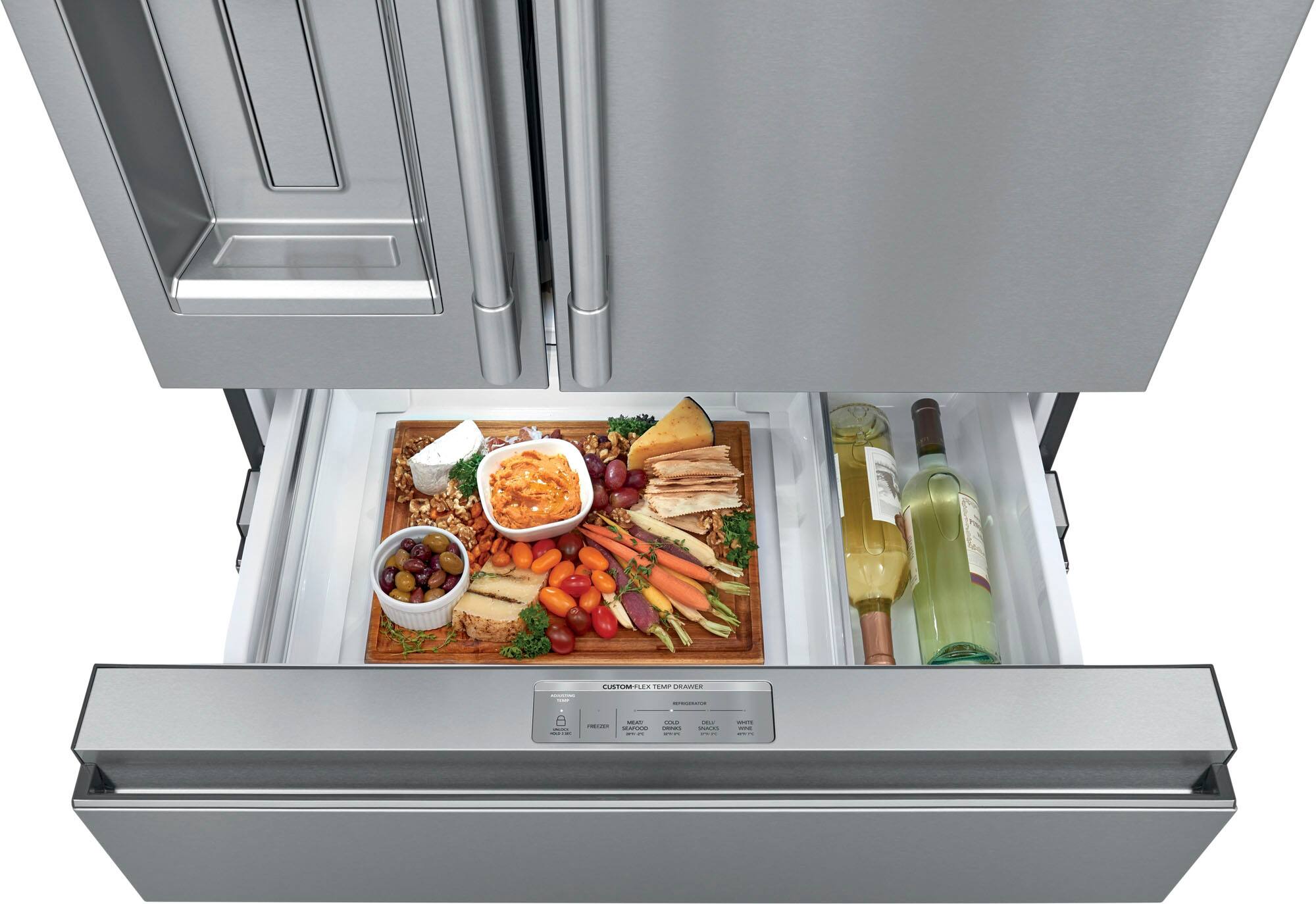 Alt View 12. Frigidaire - Professional 21.4 Cu. Ft. 4-Door French Door Counter-Depth Refrigerator - Stainless Steel.