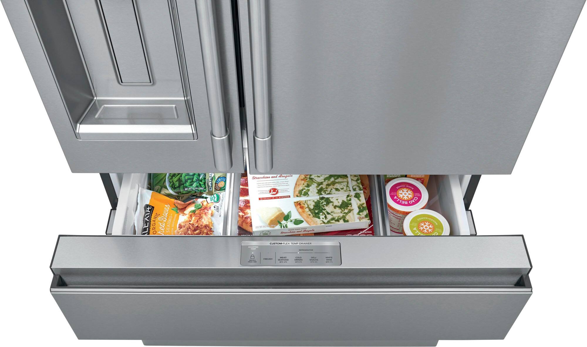 Alt View 20. Frigidaire - Professional 21.4 Cu. Ft. 4-Door French Door Counter-Depth Refrigerator - Stainless Steel.