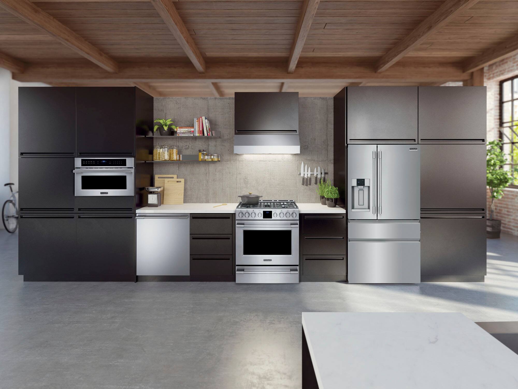 Alt View 26. Frigidaire - Professional 21.4 Cu. Ft. 4-Door French Door Counter-Depth Refrigerator - Stainless Steel.