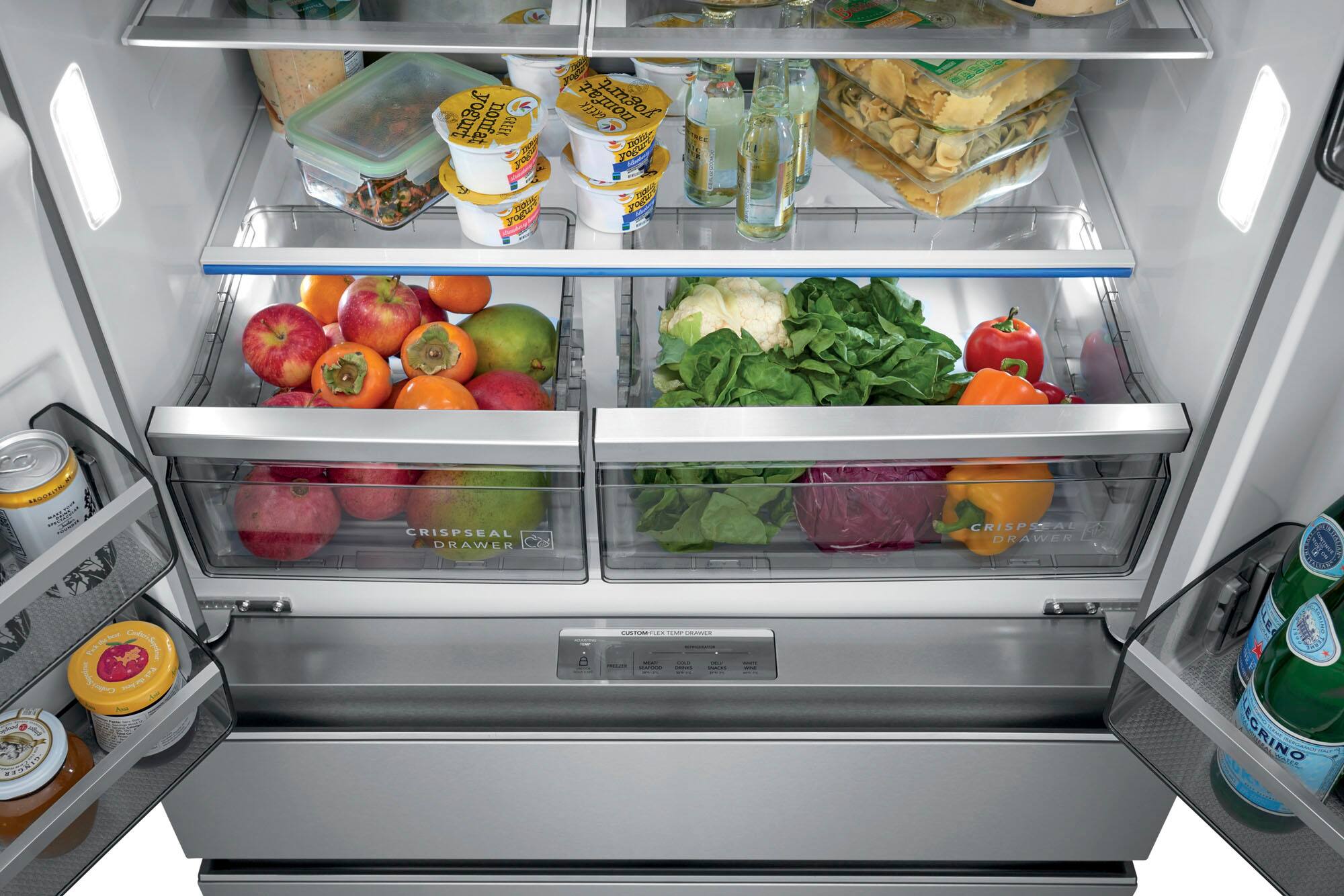 Alt View 2. Frigidaire - Professional 21.4 Cu. Ft. 4-Door French Door Counter-Depth Refrigerator - Stainless Steel.