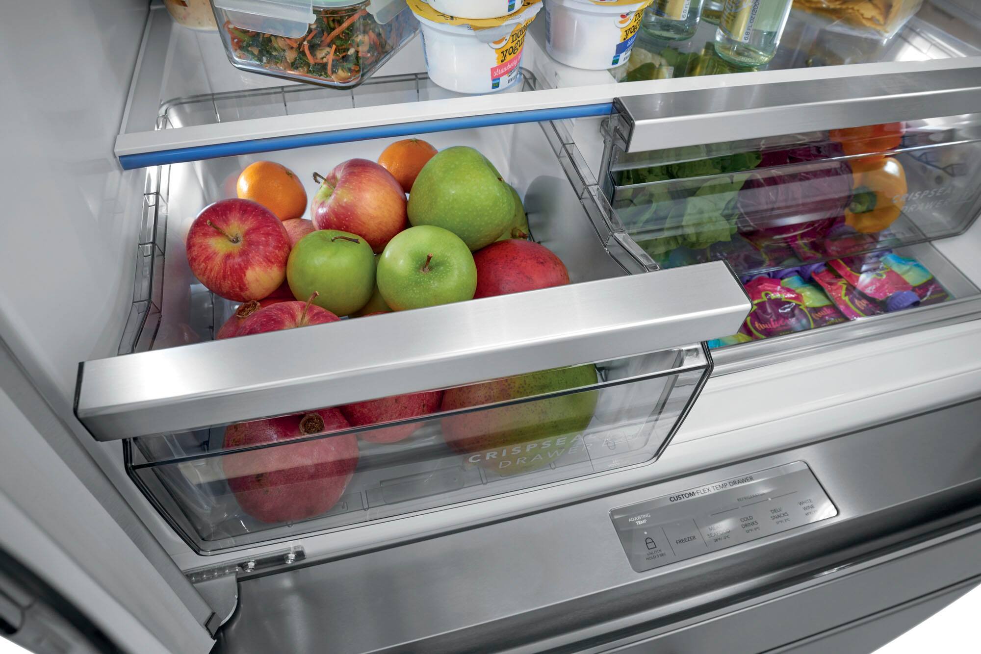 Alt View 4. Frigidaire - Professional 21.4 Cu. Ft. 4-Door French Door Counter-Depth Refrigerator - Stainless Steel.