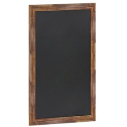 Flash Furniture - Canterbury 24"W x 0.75"D x 36"H Magnetic Wall Mounted Chalkboard - Torched Brown - Front_Zoom