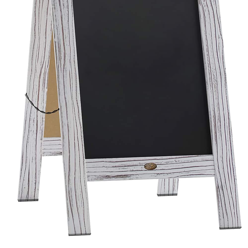 Alt View 18. Alamont Home - Canterbury 20"W x 2-26"D x 40"H Magnetic A-Frame Chalkboard - White Wash.