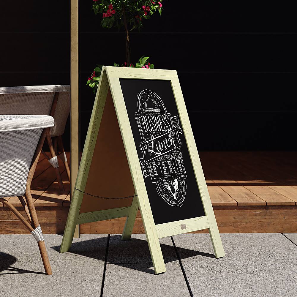 Alt View 15. Alamont Home - Canterbury 20"W x 2-26"D x 40"H Magnetic A-Frame Chalkboard - Rustic Green.