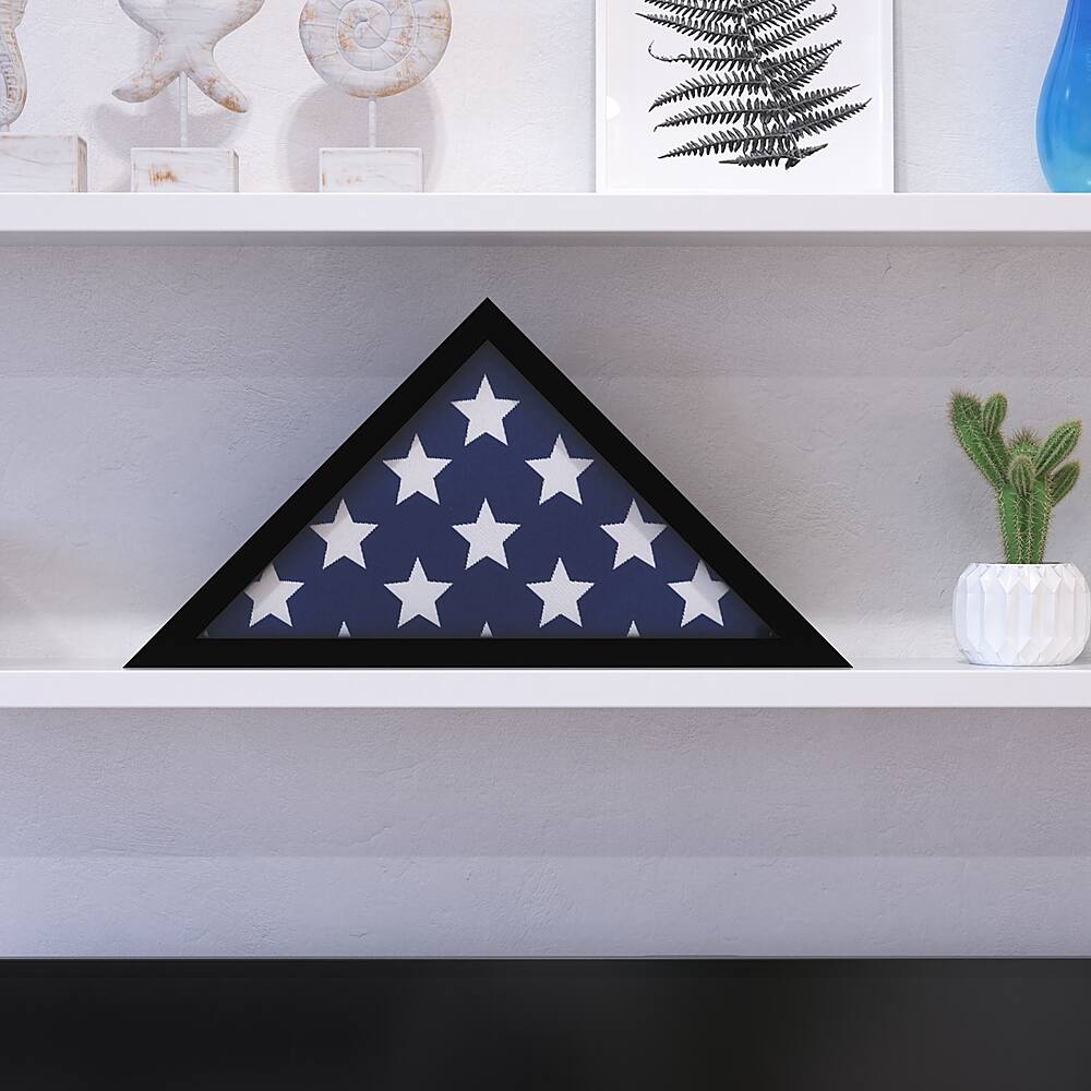 Alamont Home Sheehan 17.5"W x 3"D x 12.5"H Flag Case Black ALAGD5H