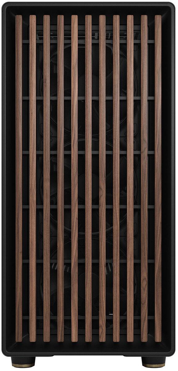 Alt View 4. Fractal Design - North XL Charcoal Black EATX, ATX, microATX, Mini-ITX Chassis with Walnut Front and Mesh Side Panel Mid Tower PC Case - Black.