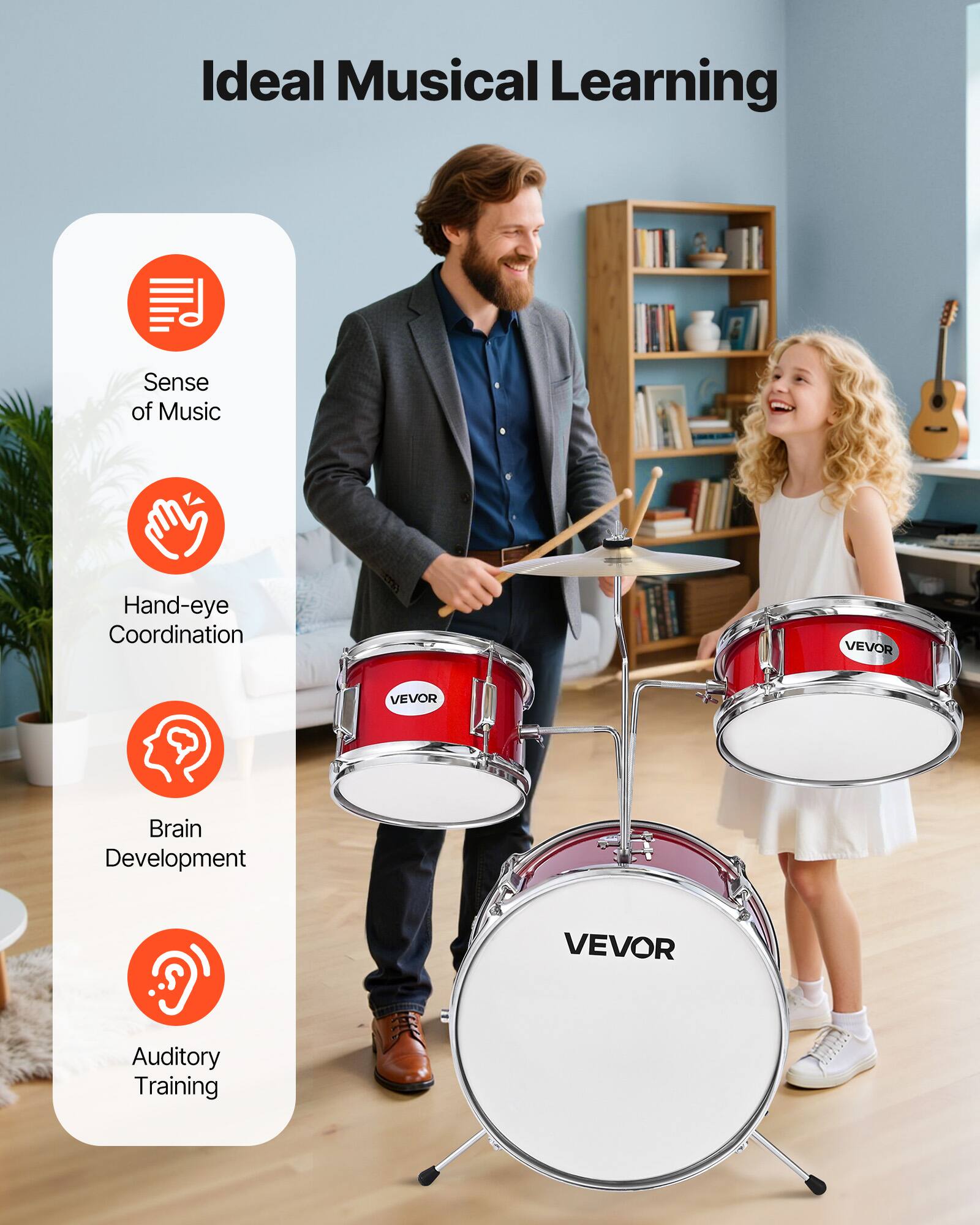 Ideal Musical Learning

Sense of Music

Hand-eye Coordination

Brain Development

Auditory Training