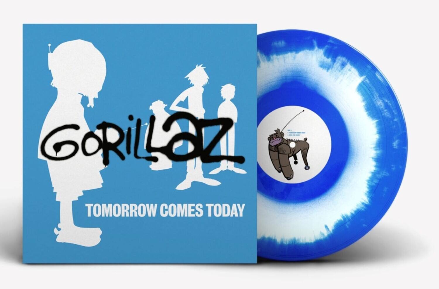 Gorillaz - Tomorrow Comes Today EP (white and blue colour-in-colour)   - VINYL LP