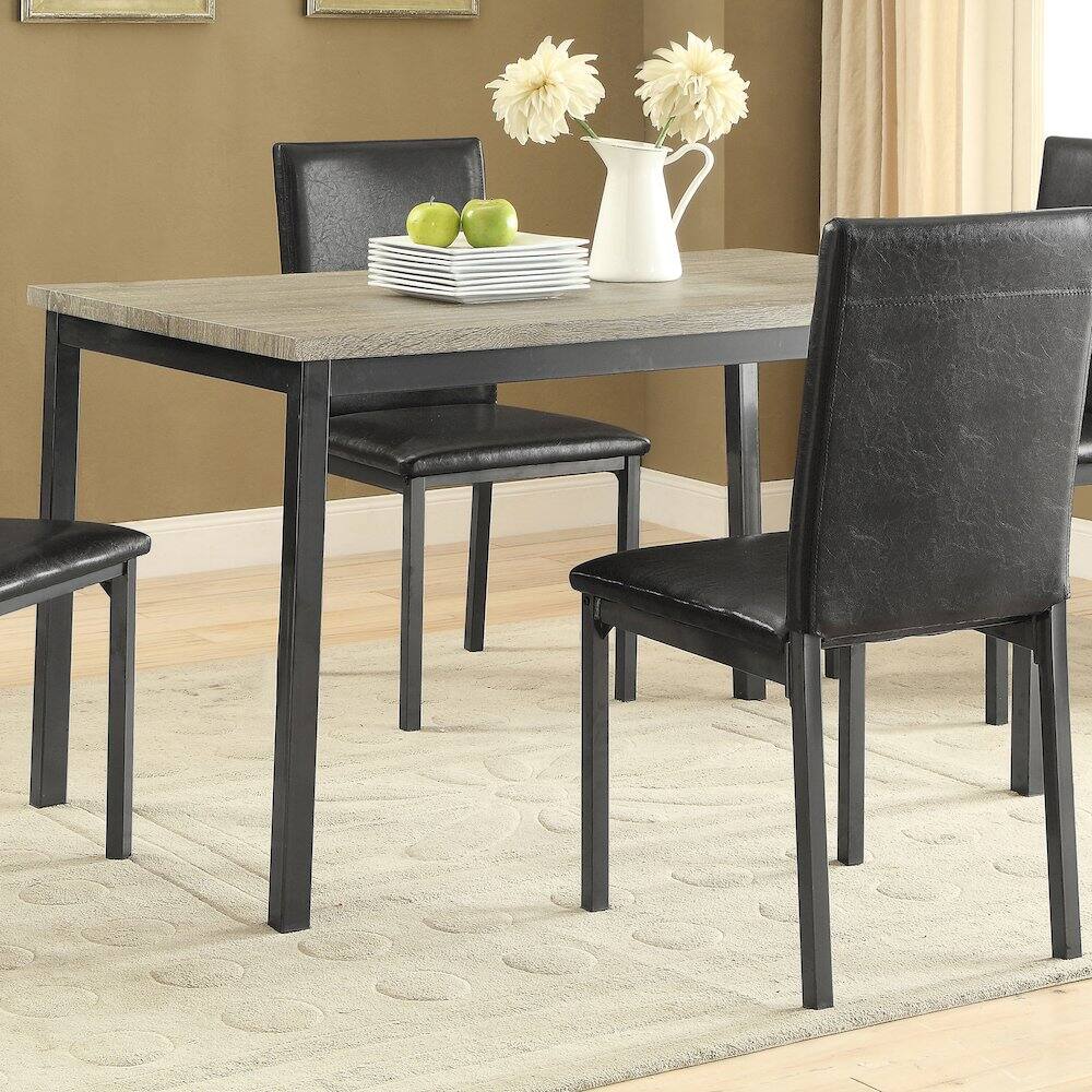 Alt View 2. Coaster Co. of America - Garza Rectangular 48-inch Composite Wood Dining Table Grey - Grey.