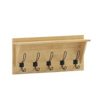 Flash Furniture - Daly 24"W x 4.33"D x 10"H Coat Rack - Bamboo - Alt_View_Zoom_11
