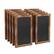 Front. Alamont Home - Canterbury 11"W x 0.75"D x 17"H Magnetic Wall Mounted Chalkboard (set of 10) - Torched Brown.