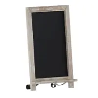 Alamont Home - Canterbury 12"W x 1.88"D x 17"H Magnetic Tabletop Chalkboard - Weathered Brown - Front_Zoom