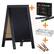 Front. Alamont Home - Canterbury 20"W x 2-26"D x 40"H Magnetic A-Frame Chalkboard - Black.