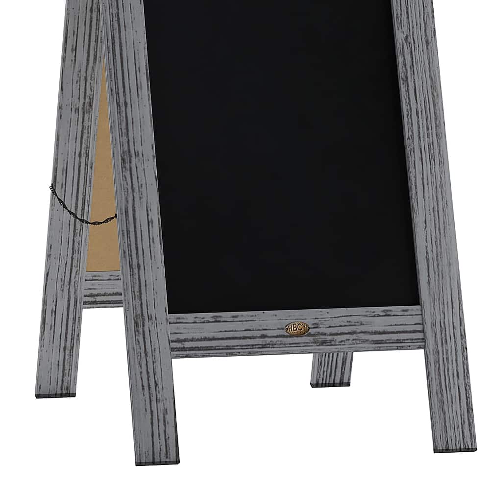 Alt View 18. Alamont Home - Canterbury 20"W x 2-26"D x 40"H Magnetic A-Frame Chalkboard - Graywash.