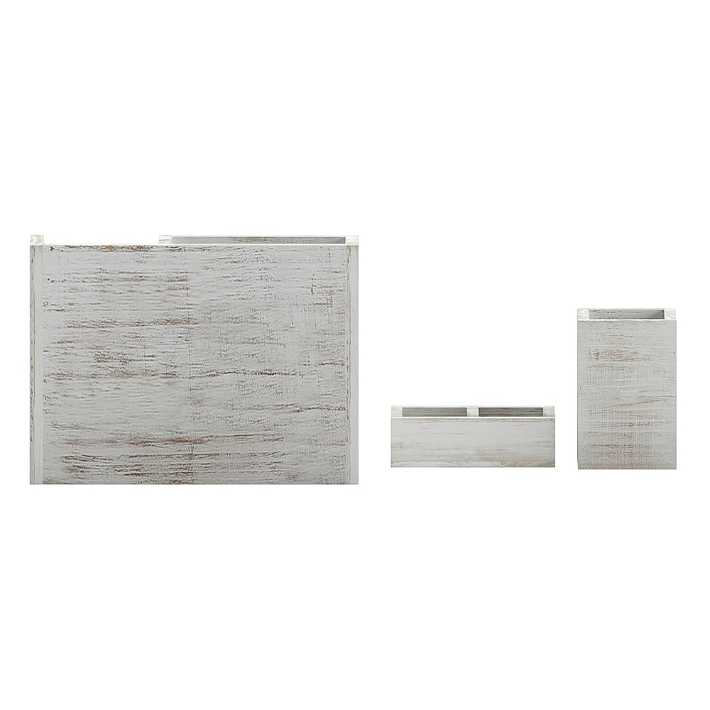 Alt View 15. Alamont Home - Comerford 9.75"W x 6"D x 7.25"H Desk Organizer - White Wash.