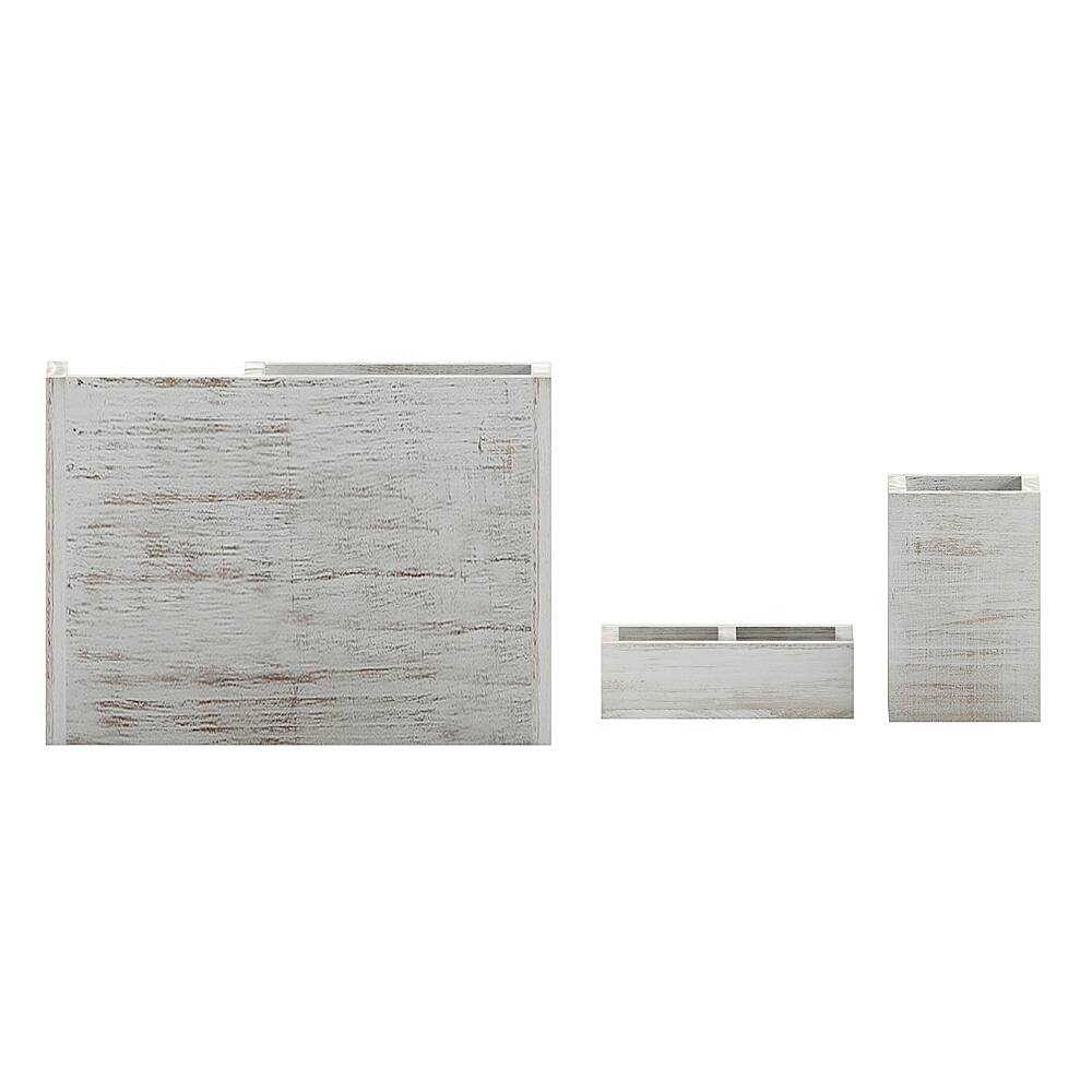 Alt View 15. Alamont Home - Comerford 9.75"W x 6"D x 7.25"H Desk Organizer - White Wash.