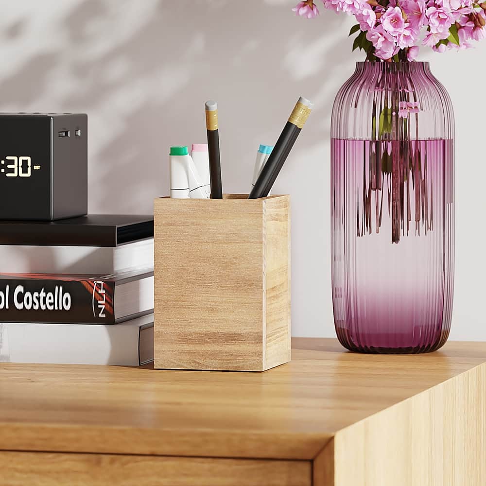 Alt View 14. Alamont Home - Comerford 9.75"W x 6"D x 7.25"H Desk Organizer - Rustic Brown.