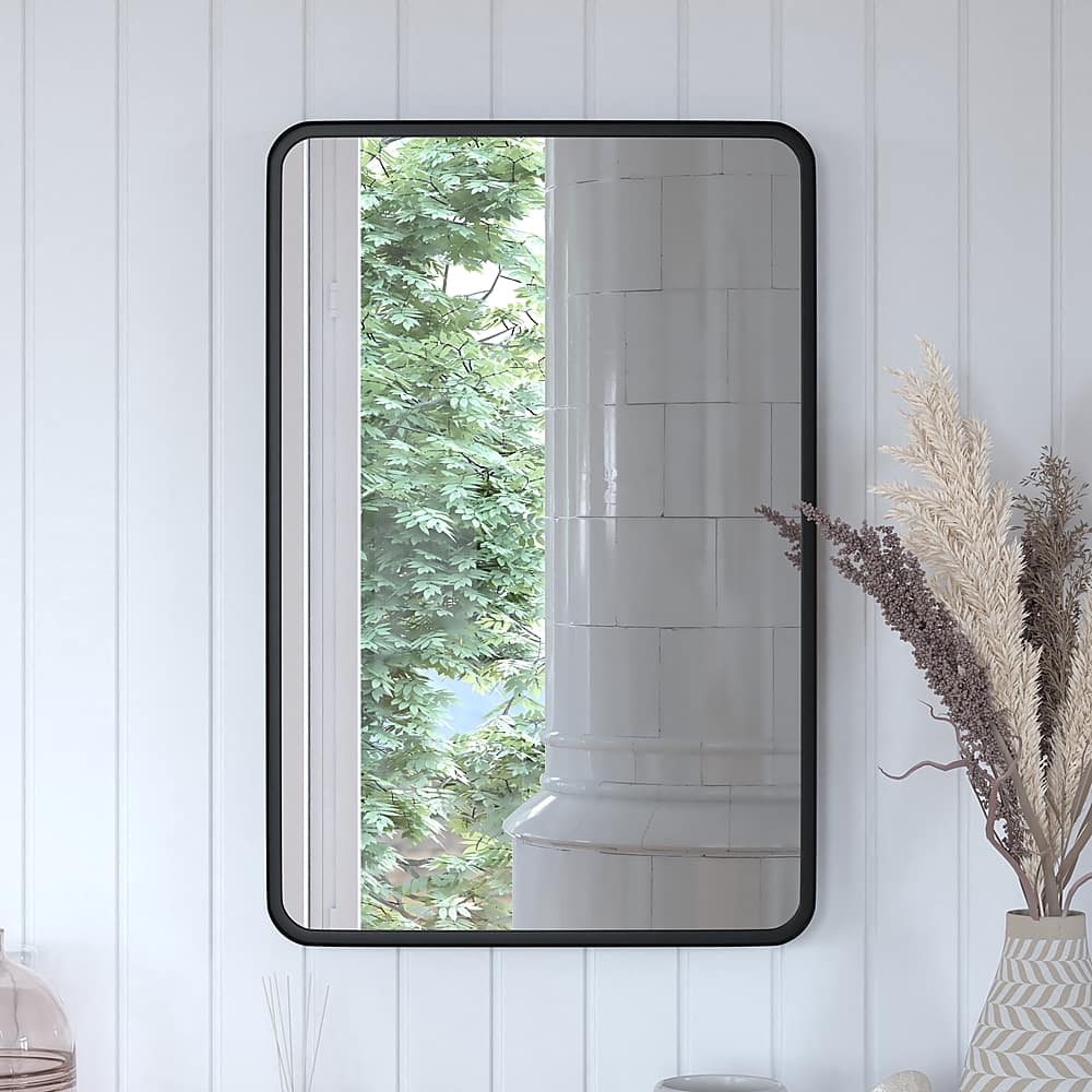 Alt View 16. Alamont Home - Janinne 20" x 30" Wall Mounted Mirror - Black.