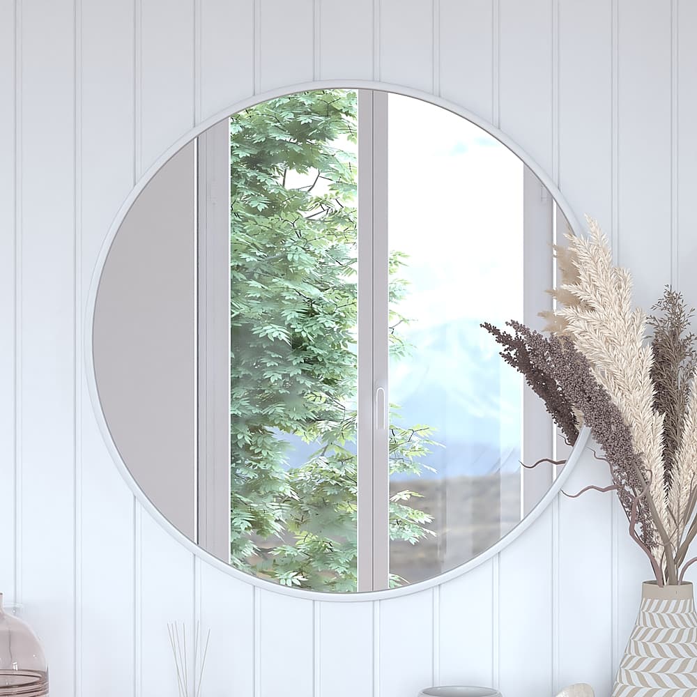 Alt View 16. Alamont Home - Julianne 30" Round Wall Mounted Mirror - Silver.