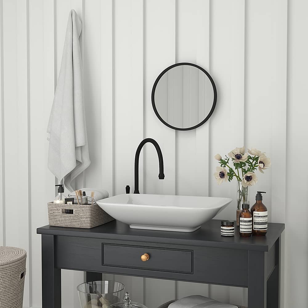 Alt View 15. Alamont Home - Julianne 16" Round Wall Mounted Mirror - Black.