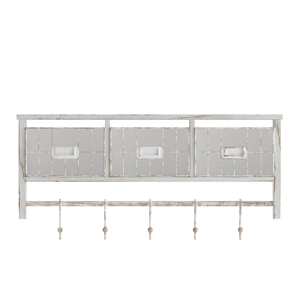 Alt View 12. Alamont Home - Daly 23.5"W x 5.5"D x 9.25"H Coat Rack - White Wash.