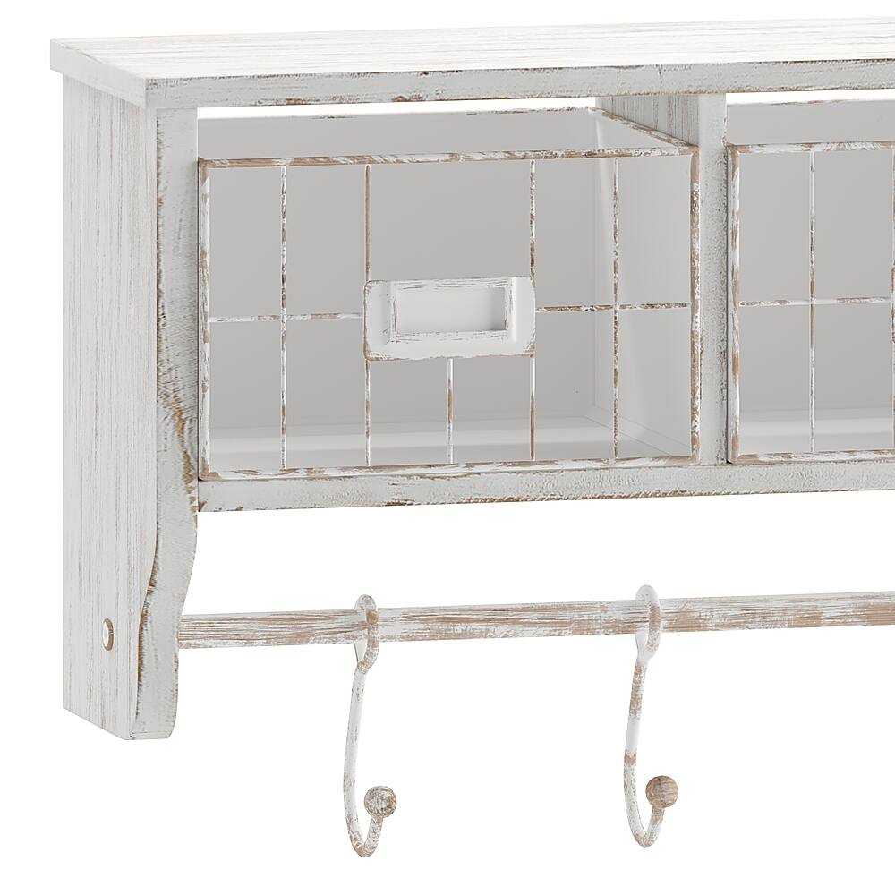 Alt View 18. Alamont Home - Daly 23.5"W x 5.5"D x 9.25"H Coat Rack - White Wash.