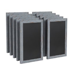 Flash Furniture - Canterbury 11"W x 0.75"D x 17"H Magnetic Wall Mounted Chalkboard (set of 10) - Rustic Grey - Front_Zoom
