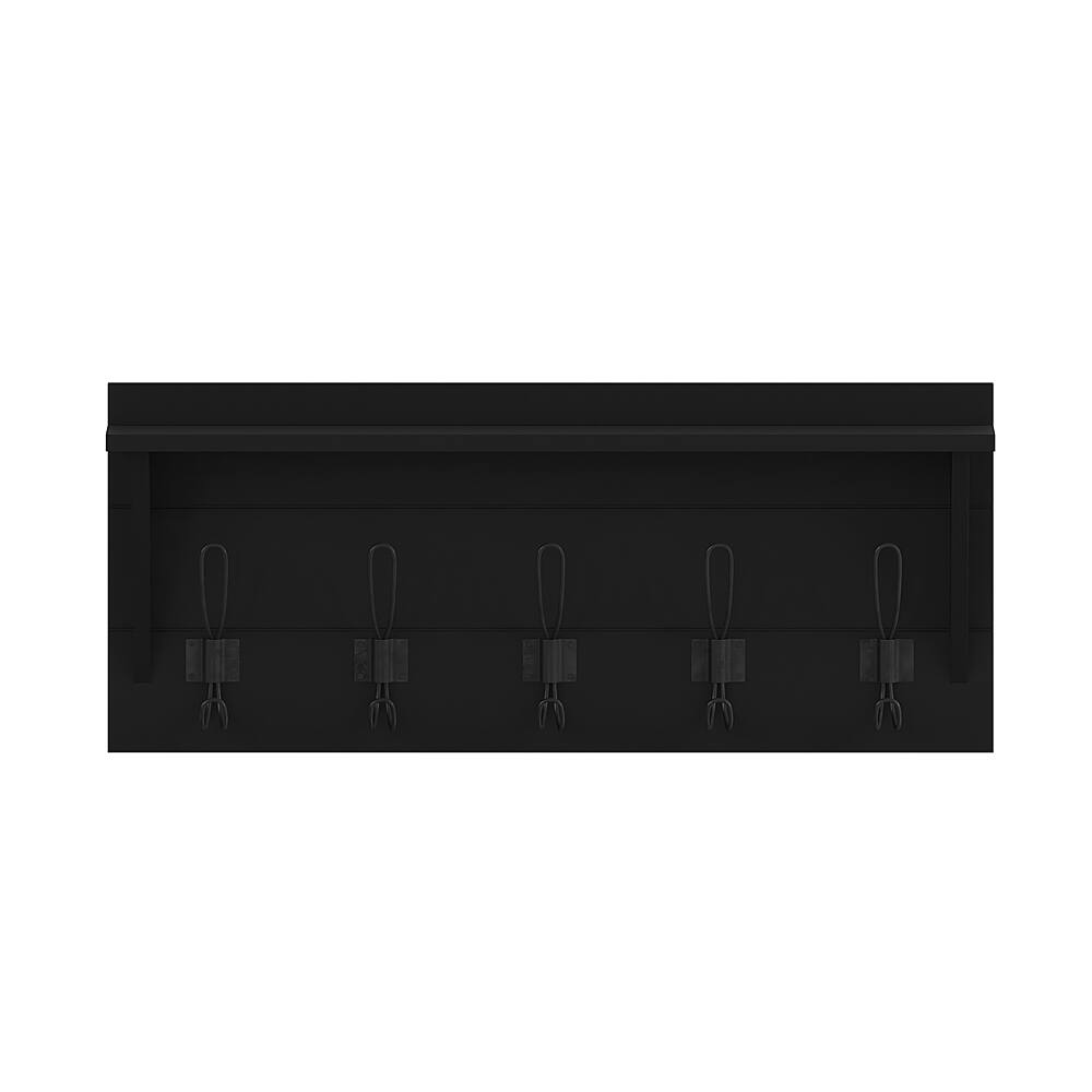 Alt View 12. Alamont Home - Daly 24"W x 4.33"D x 10"H Coat Rack - Black.